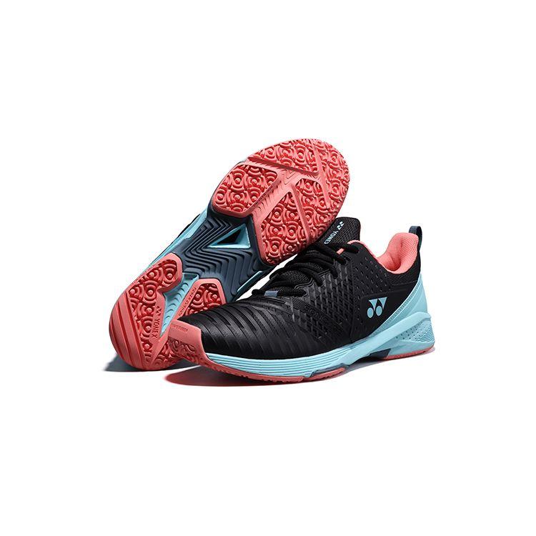 YONEX Power Cushion Sonicage 3 Breathable Comfortable Low-Top Tennis Shoes Unisex Sneaker Black Blue SHTS3MGCEX-572