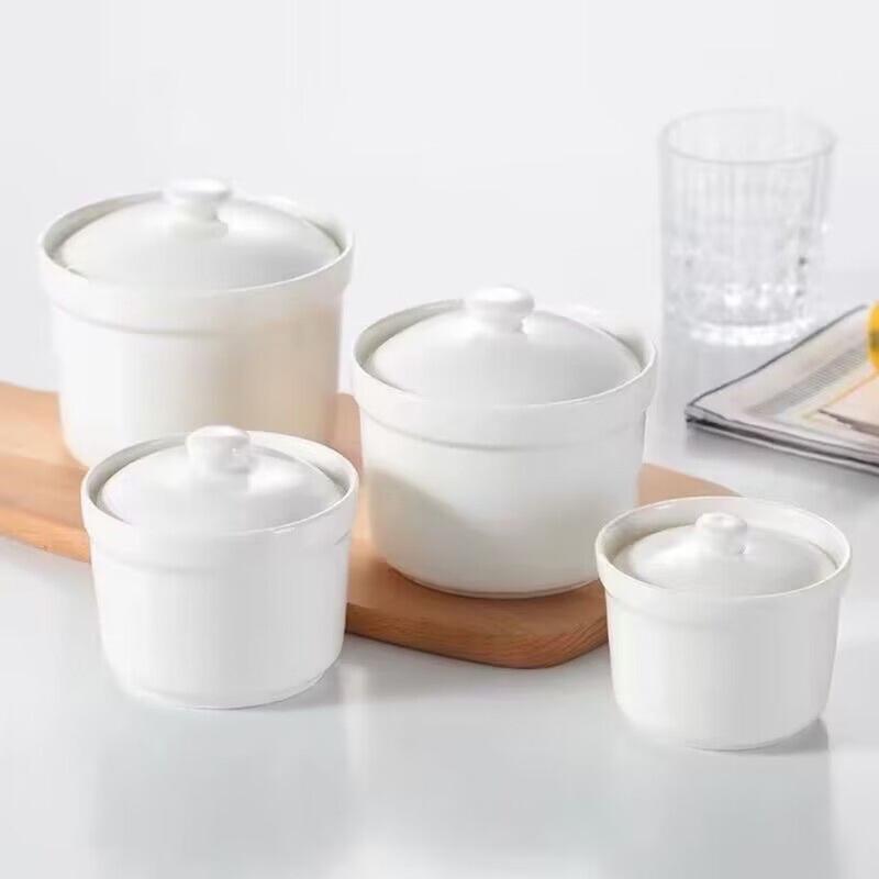 

ZISIZ Ceramic Steamed Egg Stewing Cup Set