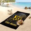 JCB Custom Beach Towel, Print Your Name Text Lightweight Absorbent Towel for Swimming Travel