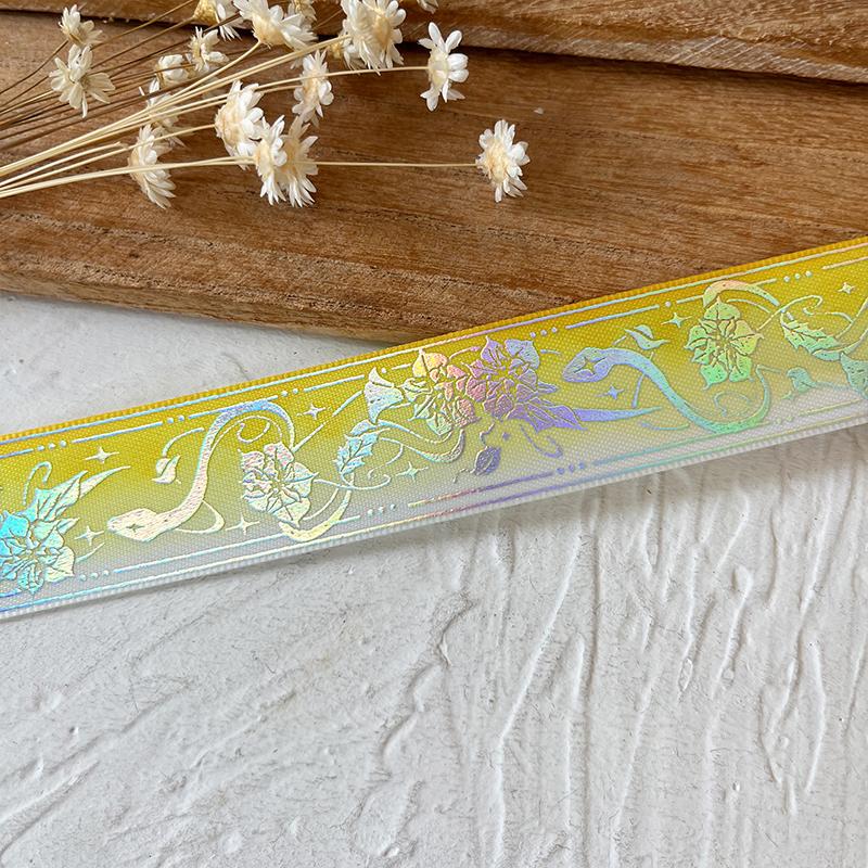 2.5cmx4.5m/Roll Packaging Ribbons Decorative Multiple Colors Brooch Badge Hot Stamping Pattern Headwear Hat Cartoon Gift Box