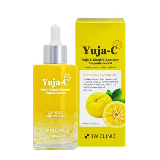 3W Clinic Yuja C Blemish Recovery Ampoule Serum 100ml – Brightening Vitamin C & Yuja Glow Serum 100ml