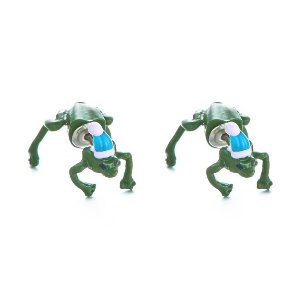 Waterproof Frog Earrings Santa Hat Rock Ear Decoration New Christmas Earrings  Party