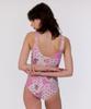 Lupeulupeu [Bohemian Patchwork_Pink] U-Back One-Piece Swimsuit