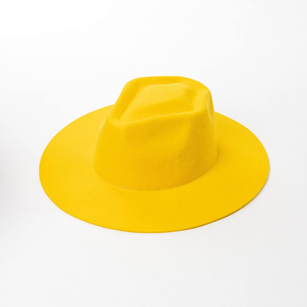 100% Wool Western Fedora Hat Women Men Autumn Winter Casual Felt Cowgirl Hat Outdoor Sunshade Warm Concave Shape Fedoras Top Hat