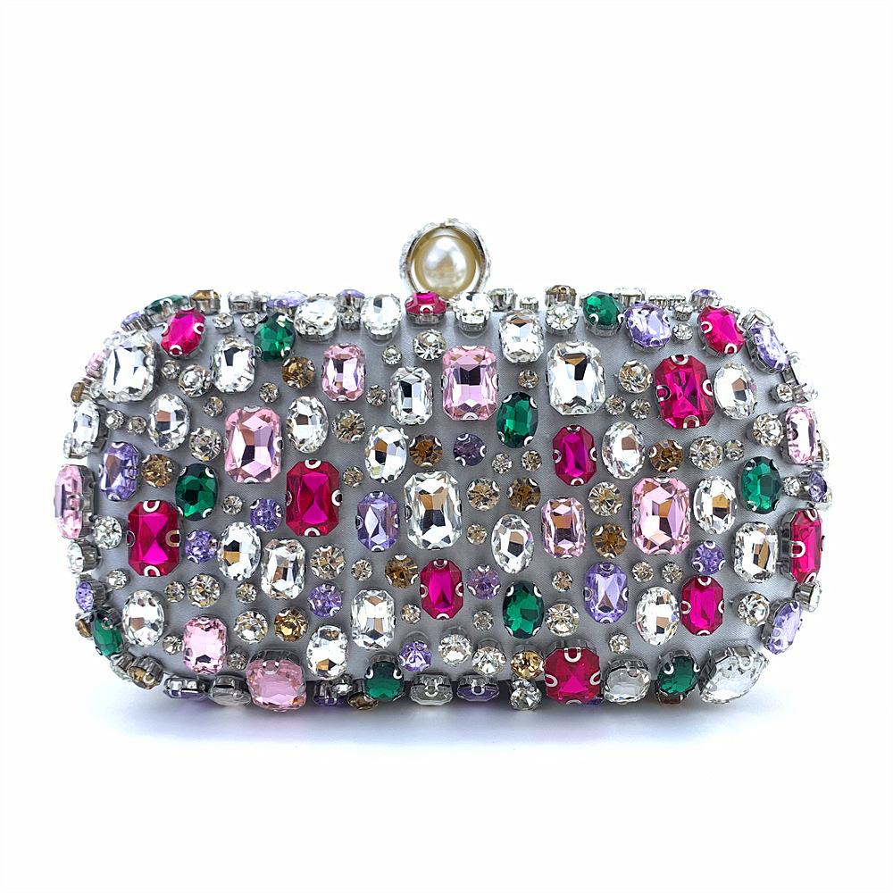 

Full diamond-encrusted diamond dinner bag, women s clutch bag, premium box bag.