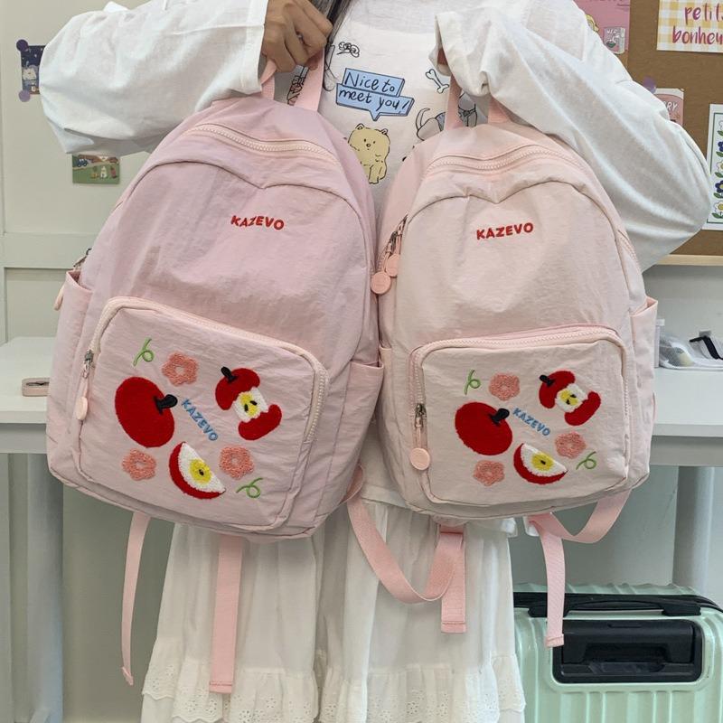 New Japanese Ins High Value Fresh and Sweet Fruit Bump Backpack Junior High School Students Lightweight Large Capacity Backpack