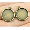 Fit Round 16mm Glass Cabochon Base Setting Tray Accessories Parts Men's Jewellery Bulk Original Cheapest Items
