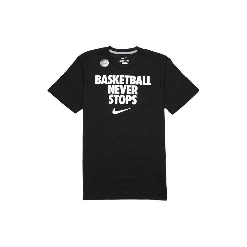 Nike Basketball Never Stops T-shirt Black Men s 524306-014 S