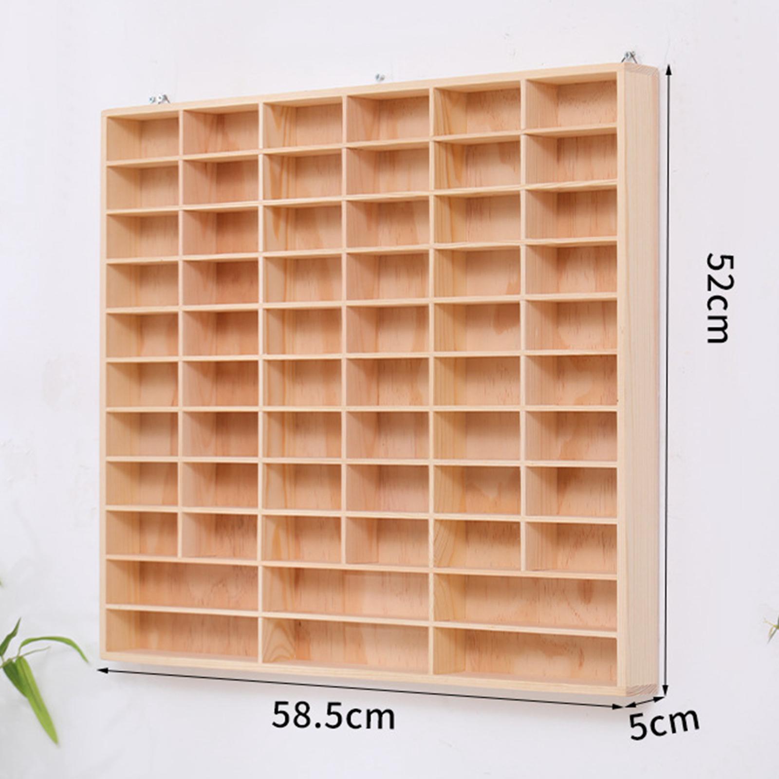 Wall-Mounted Wooden Toy Car Display Case