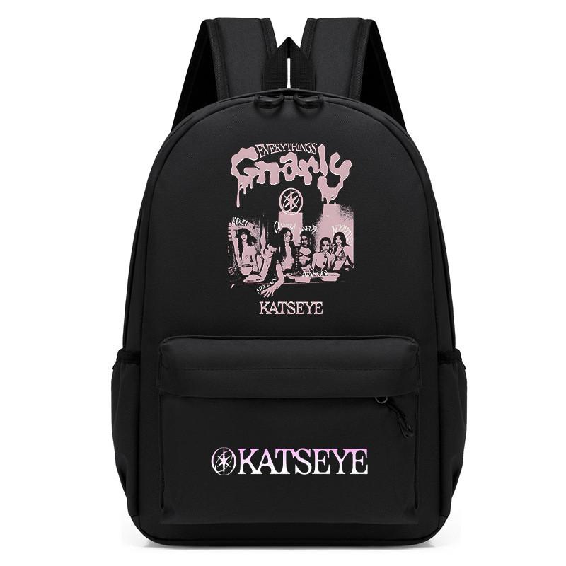 60123-10 Kids Outdoor KATSEYE Printed Backpack Student School Waterproof Bag