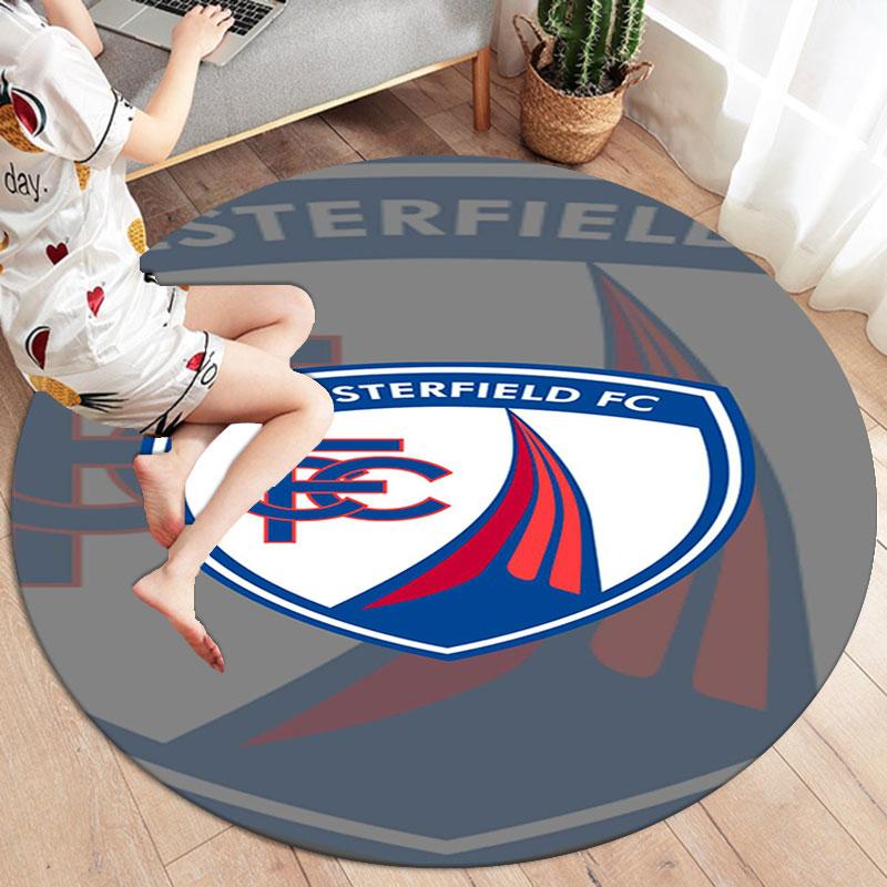 Chesterfield F.C Round Area Rug,Carpet Rug for Living Room Bedroom Sofa Playroom Decor,Non-slip Floor Mat