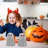 Halloween Ghost Figurine Middle Finger Ghost Ornament Resin Flip The Bird Ghost Statue for Desk Home Office Bathroom