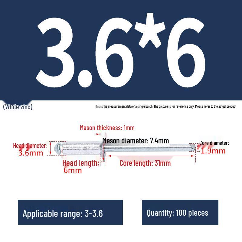 Stainless Steel Countersunk Flat Head Aluminum Open-End Pop Rivet for Decoration