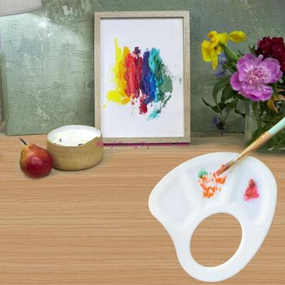 Multifunktionale Miniatur-Malpalette für DIY-Bastelarbeiten mit ergonomischem Daumenloch