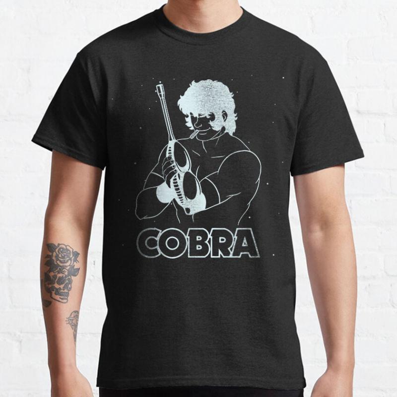 0312 Cobra Der Weltraum-Pirat Psychogun Kobura Abenteuer Geschenk T-Shirt 100% Baumwolle Bedrucktes Grafik-T-Shirt Y2K Kleidung Alle Größen Oberteile