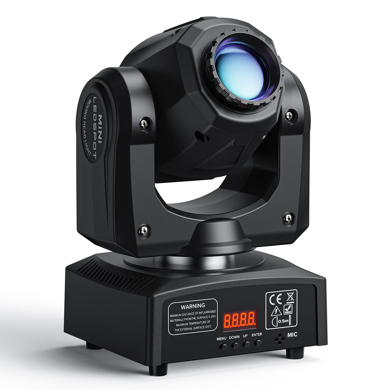 

Yiflamefly 30W LED Beam Gobo Moving Head Lights RGBW Spot Light DMX Stage Lights DJ Light For Party Wedding Church Bar KTV Eu plug