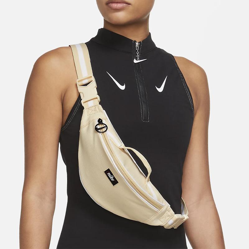 Nike Heritage Polyester Shoulder Bag Crossbody Bag Fanny Pack Small Size Unisex Light Vanilla/Light Vanilla/White Casual DR6266-294