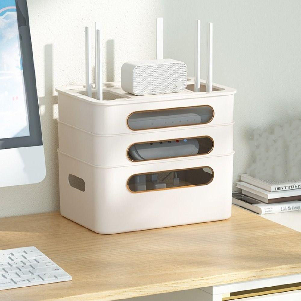 Ventilation WiFi Router Organizer Multifunctional Router Storage Box  Household Use
