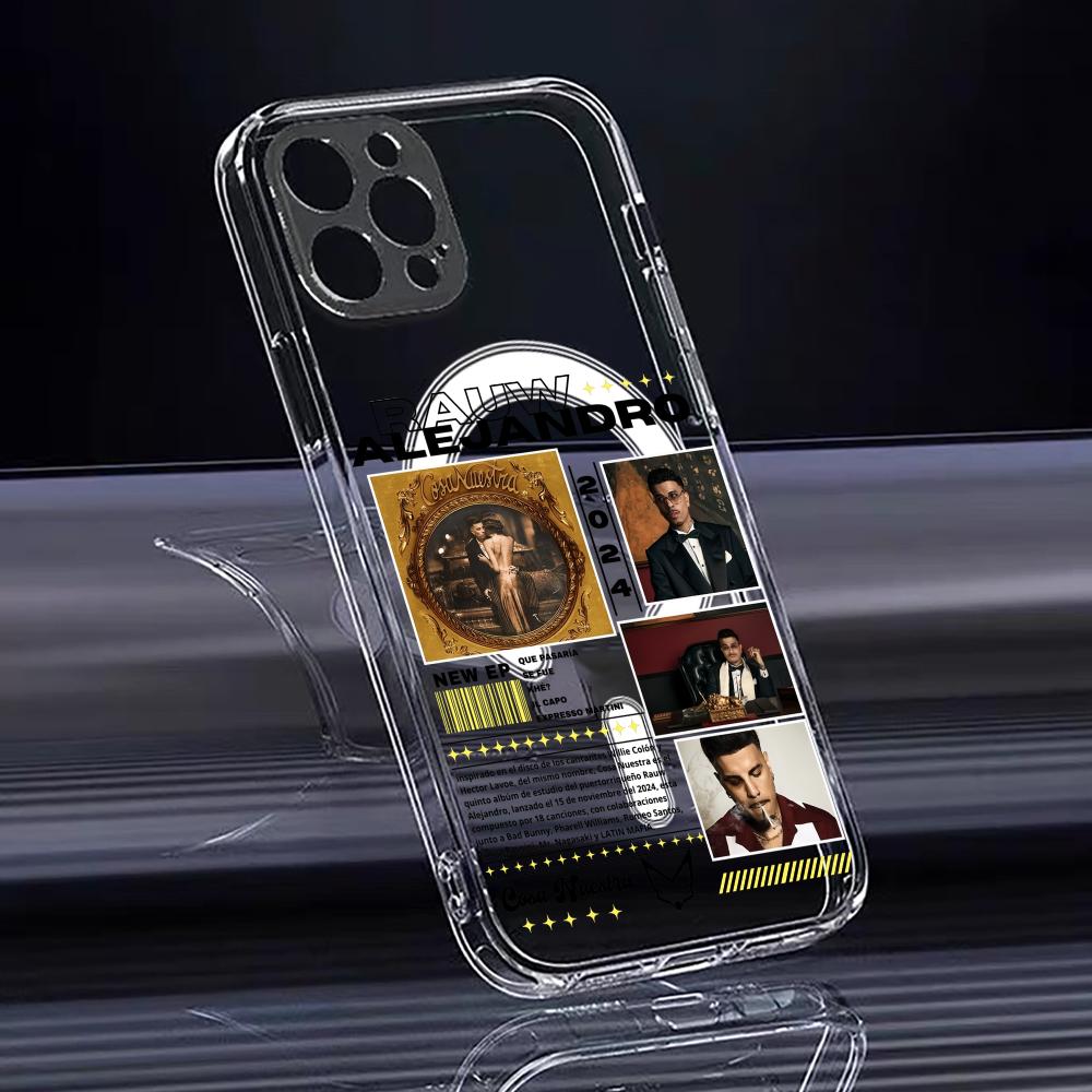 Singer R-Rauw Alejandro Phone Case For iPhone 17 16 15 14 13 12 Pro Max Plus With Magnetic Crystal Clear Case Wireless Charge