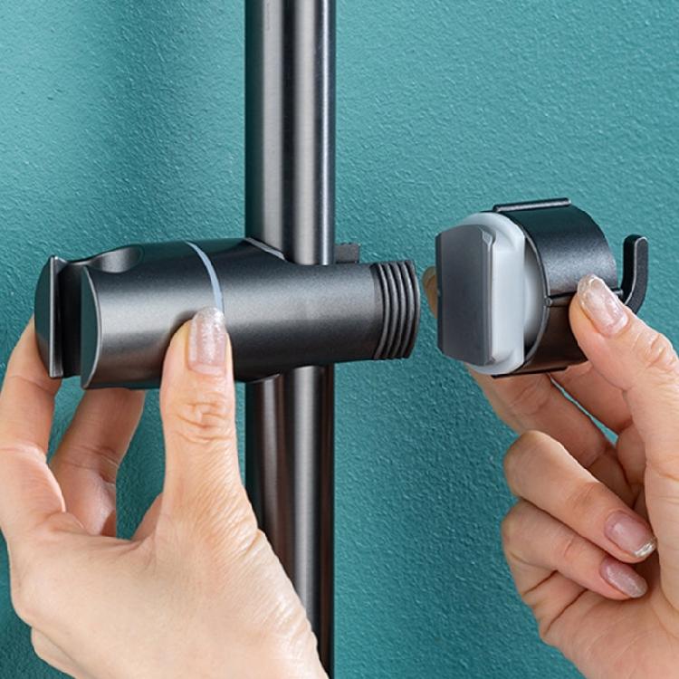 Handheld Shower Holder No Damage Wall Mount Adjustable Rod ABS Bathroom Fixture 10cm Length For Flexible Installation