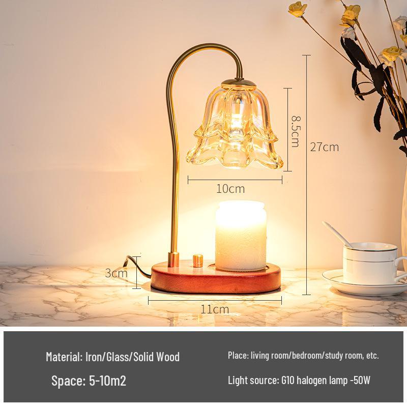 Aromatherapy Wax Melting Lamp with Essential Oil, No Flame, for Bedroom – Multifunctional Table Lamp and Fragrance Diffuser