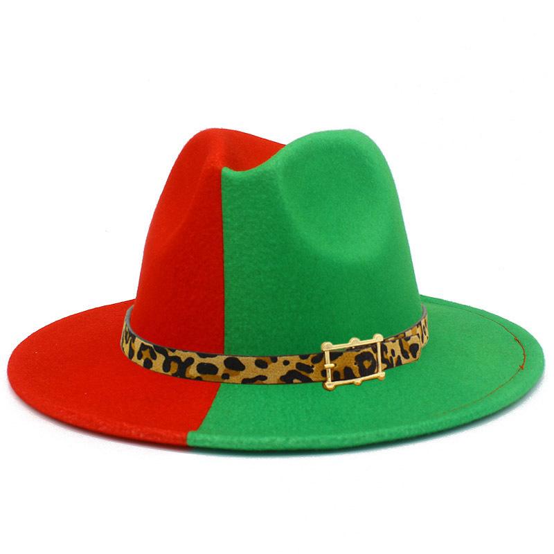 New Double-color Autumn and Winter Thermal Top Hat, Men's and Women's Woolen British Style Jazz Hat, Fashionable and Personalized Gentleman's Hat