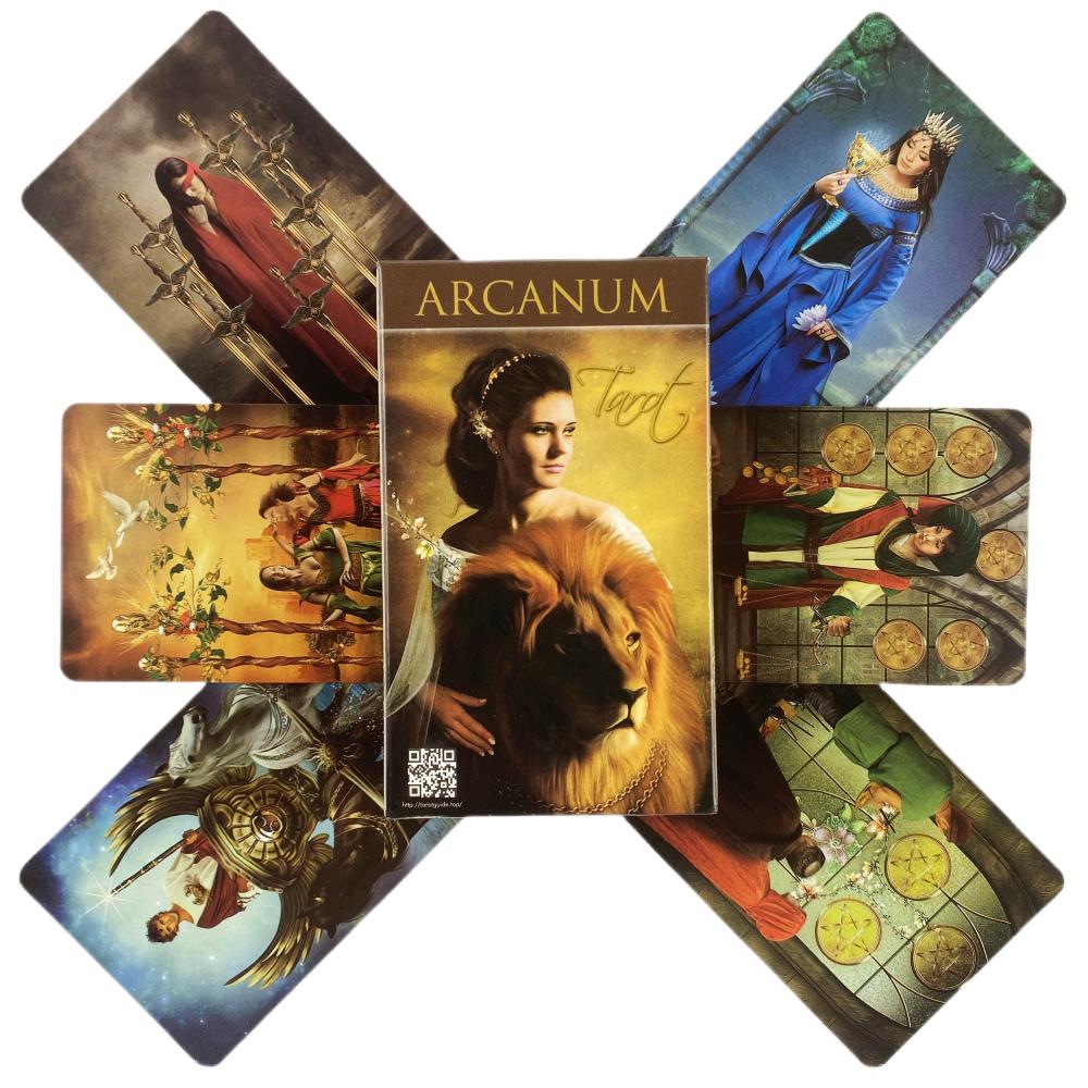 Cartes de Tarot Arcanum Un Oracle de 78 jeux English Visions Divination Edition Borad Playing Games