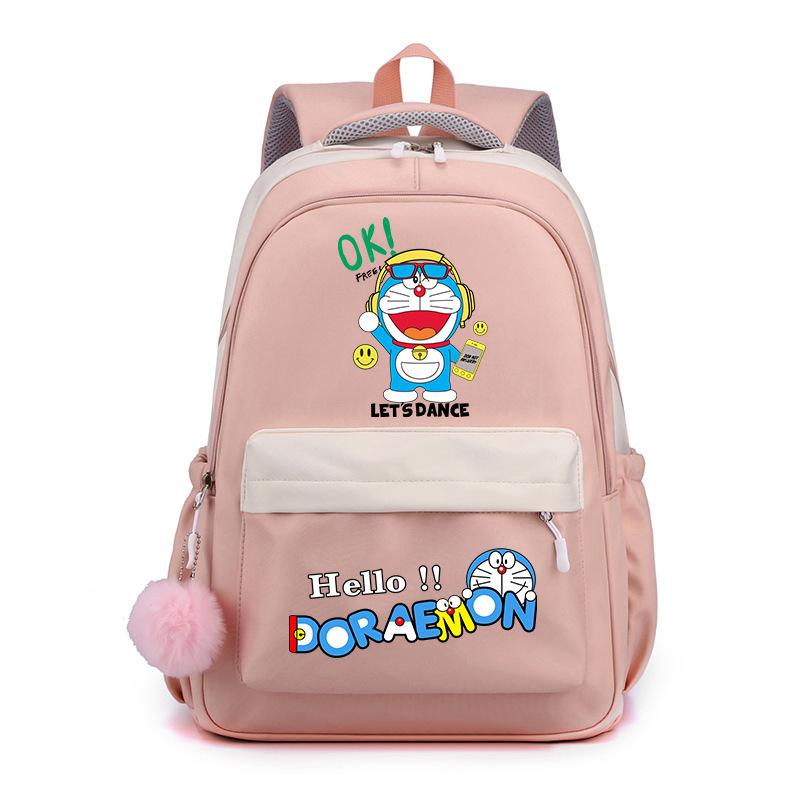 New Animation Peripheral Doraemon School Bag Backpack Cartoon Backpack Large Capacity Student School Bag Stationery