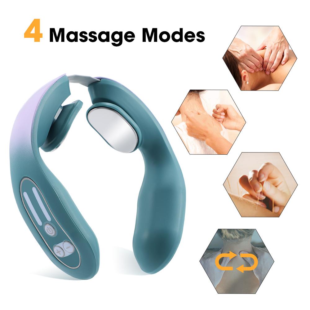Portable Cervical Massager Neck Care Device Shoulder Cervical Low Frequency Pulse Massage Constant Temperature Hot Compress