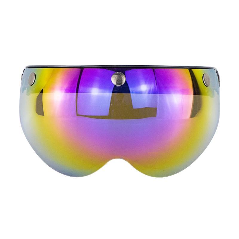 Motorradhelm-Blasenvisier, 3-Druckknopf-Design, hochklappbares, offenes Visierglas, Geschenk für Motocross-Enthusiasten, winddicht