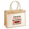 Jute Tote Bag with Pocket Marie Parfaite Humorous Gift for Woman Birthday Christmas Mother's Day Grandma | Shopping Bag for Groceries