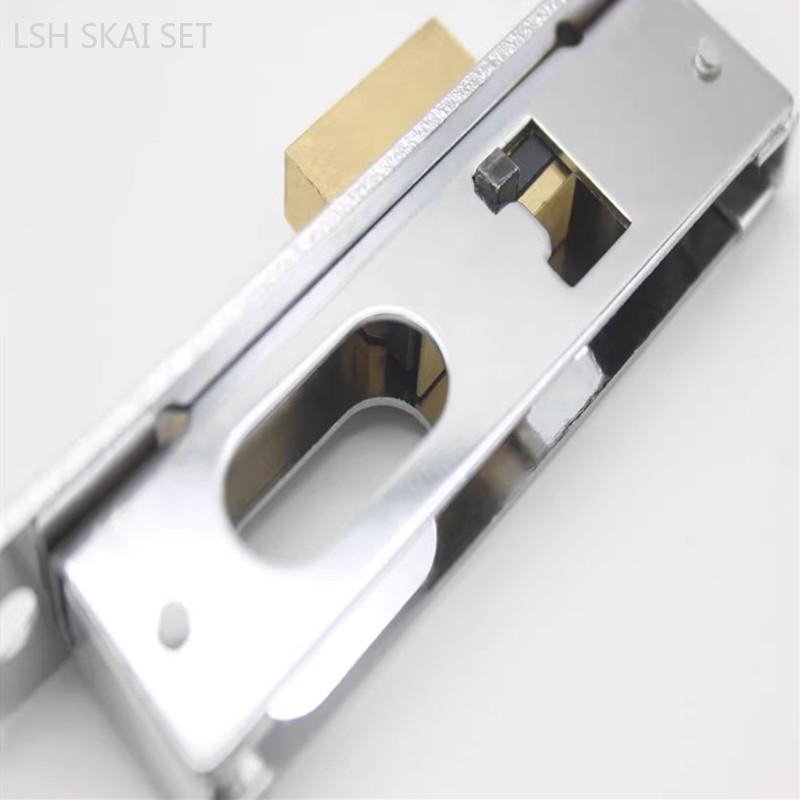 1PC Aluminum Alloy Door Window Locks Framed Door Locks Sliding Spring Door Floor Locks Shop Gate Hardware Accessories with Key