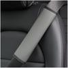 Embossed Fiber Leather Car Seat Belt Shoulder Strap Cover 1Pc Decompression Comfort Easy To Clean for Daily Use 1PCS