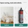 Wall-Mounted Trash Bag Organizer Box Kitchen Plastic Bag Collector No-Punching Shopping Storage Hanging Bags Polyester Fiber
