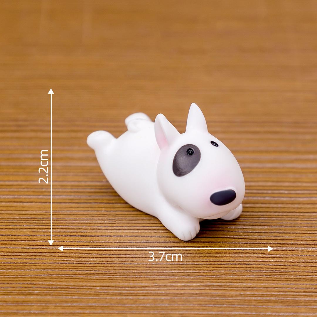 Cute Bull Terrier Puppy Micro Landscape DIY Ornament Bull Terrier Car Interior Decoration Accessories Mini Home Desktop Decora
