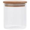 Glass Storage Jars - vidaXL - 6 Pcs - Bamboo Lid - 600 Ml - Transparent