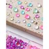 Multi-Colored Mermaid Bubble Beads For Nail Art,12 Grids Flat Bottom Pearlescent Rhinestones, Semi-Circular Manicure Beads, Nail Charms
