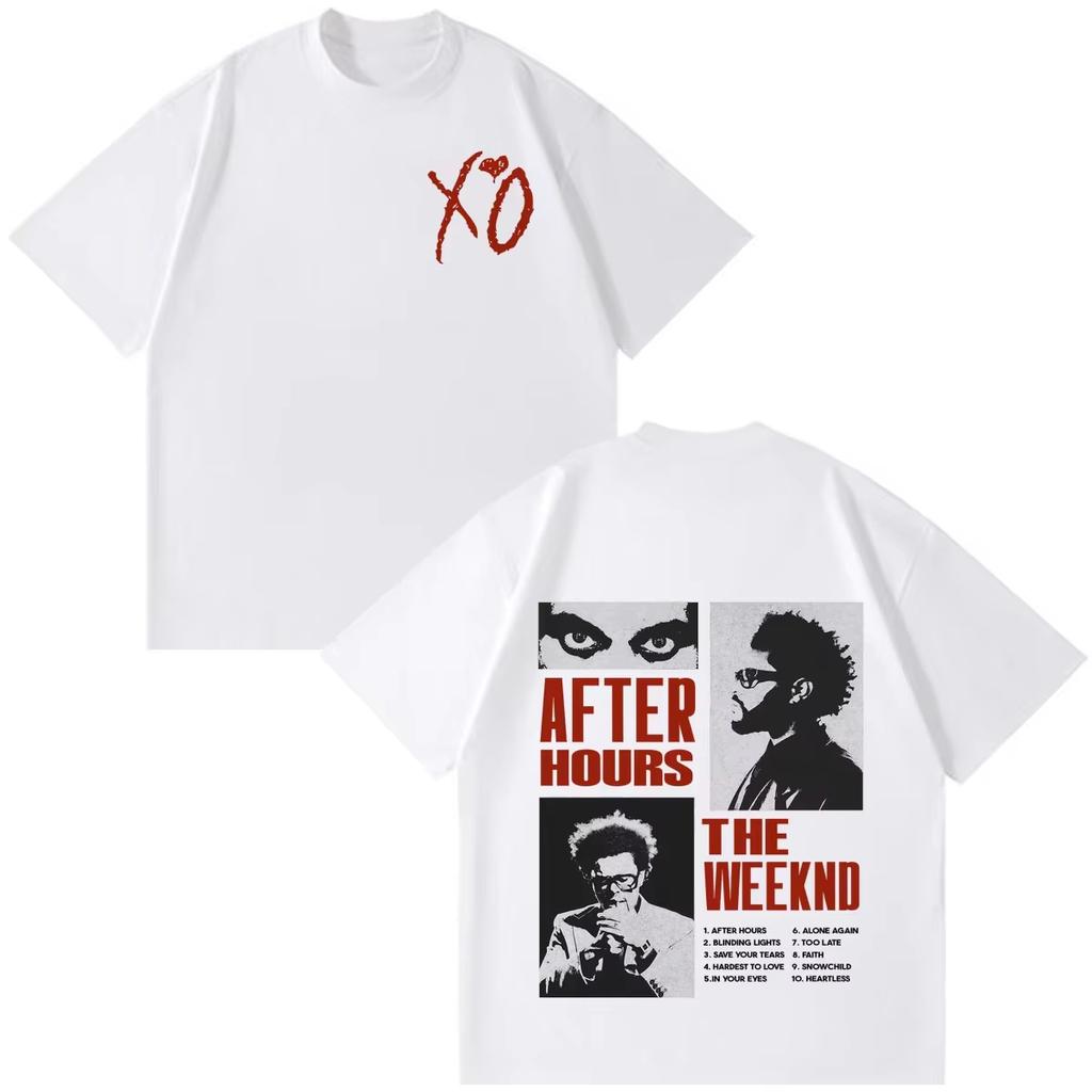 Unisex Fashion Loose Pure Cotton Hip Hop Streetwear TShirt The Weeknd 2026 After Hours Til Dawn Tour Print Summer TShirt