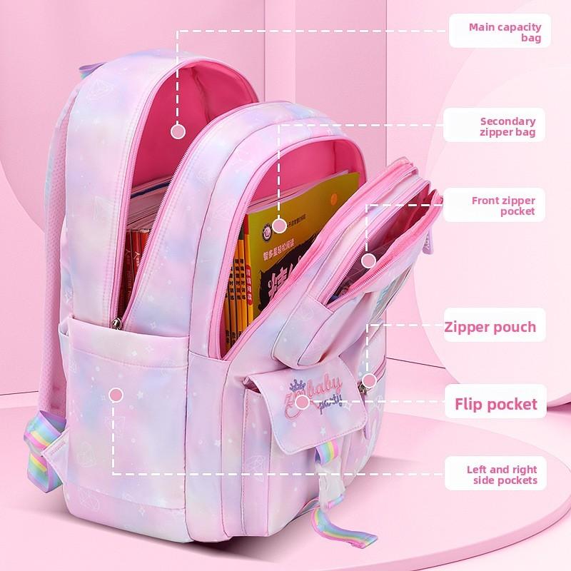 Schulrucksack für Kinder aus Nylonmaterial mit atmungsaktivem, wasserdichtem Design