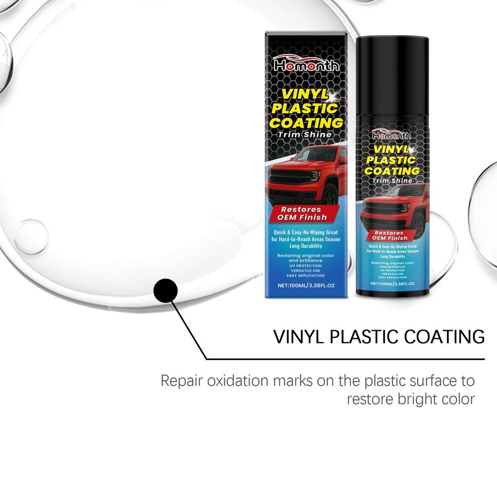Homonth Multi-Purpose Plastic Coating Spray Automotive Interior Dust & Stain Control Brightening Care