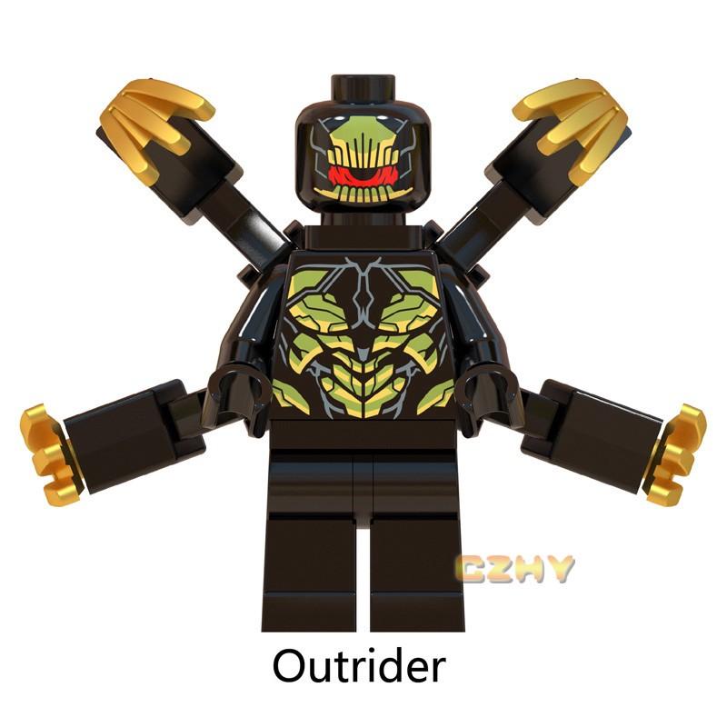 Captain Marvel Minifigures Super Heroes Outrider Iron Man MK50 MK1 MK5 MK85 MK41 Building Blocks Model Bricks Sets Toys for Children WM6055
