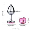 Cute Cat Face Crystal Stainless Steel Metal Anal Plug Stimulator Anal Sex Toys Prostate Massager Dildo Sexy Masturator for Adult