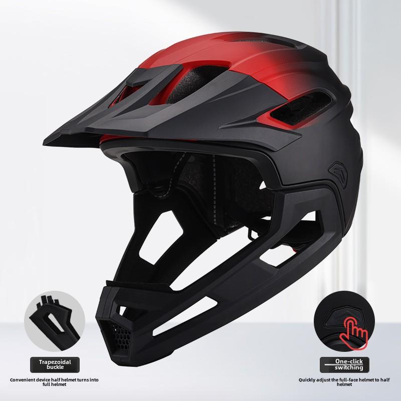 Road Mountain Bike Off-Road Helmet, Outdoor Mountain Downhill Helmet Race Riding Adult Full Helmet