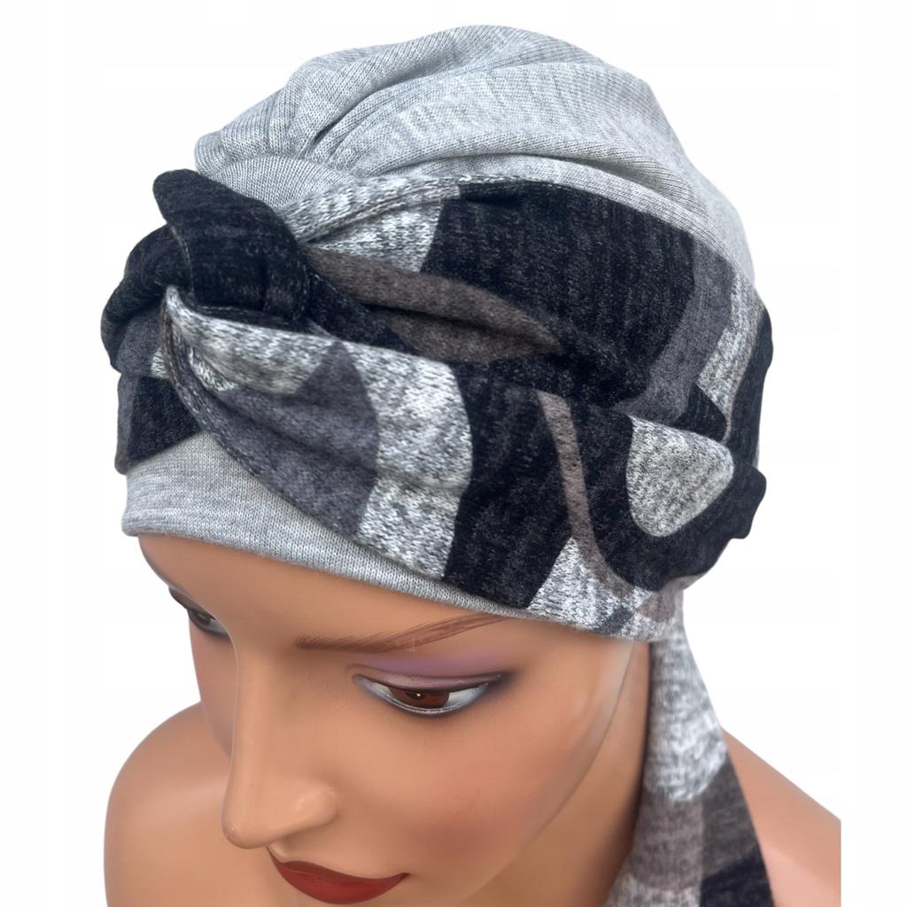 Damen Turban Lena Grau Strick 529 Herbst Auch Nach Chemotherapie