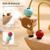 Baby Montessori Toys Wooden Cartoon Animal Beading Game Baby Finger Precision Movement Toys Early Education Toys Threading Toy