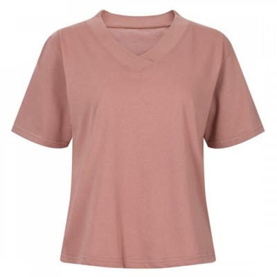 Shop   Women Wide Layered V Neck Basic Solid ShorT sleeVe T shirT Dai Wsh 20557