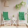 VidaXL Set of 2 High Back Chair Cushions, Waterproof Seat Pad, Non-slip Outdoor Cushion Garden 377617