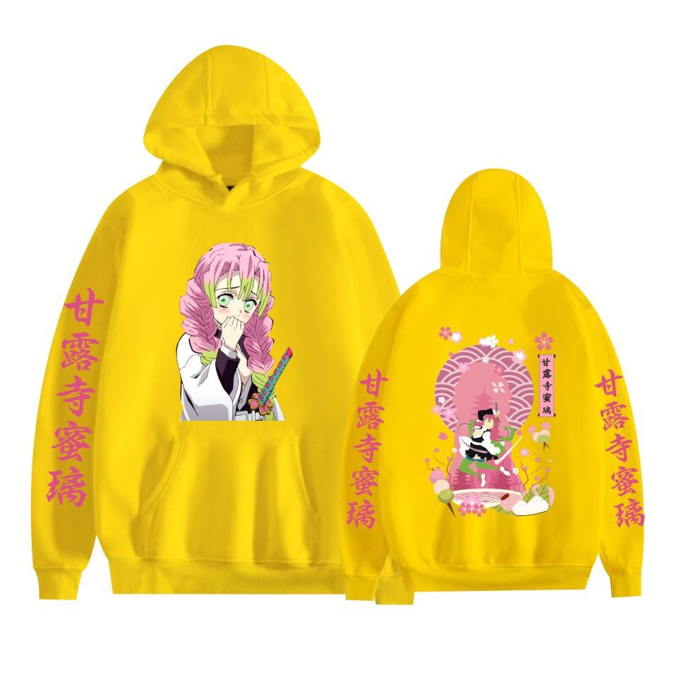 Kanroji Mitsuri Japonské Anime Mikina Svetr Unisex Podzim Zima Fleece Streetwear Topy