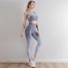 Gradient Quick-Dry Sexy Yoga Suit: Tight-Fit Vest & Trousers for Running & Fitness