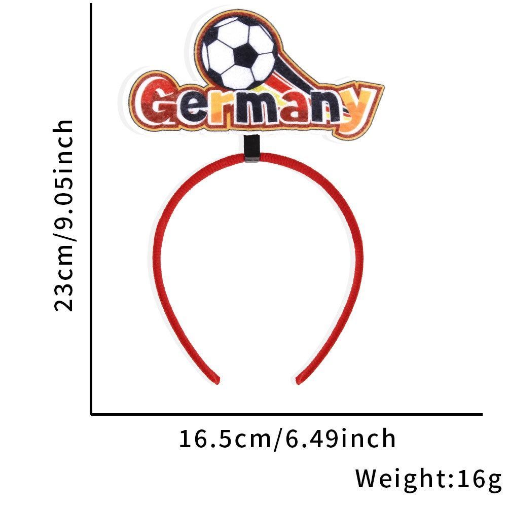 2026 World Cup Headband Soccer Party Fan Cheering Prop Headband German football style